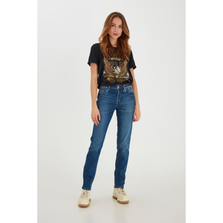 Pzemma jeans straight  - Medium blue denim