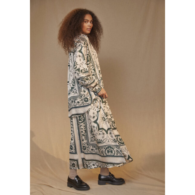 Love441-31 kjole - Green scarf