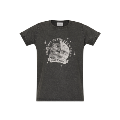 Herm t-shirt - D. grey wash/white