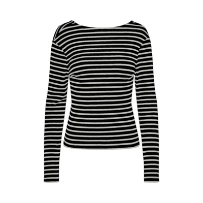 Pcjuna bluse - Black/light grey