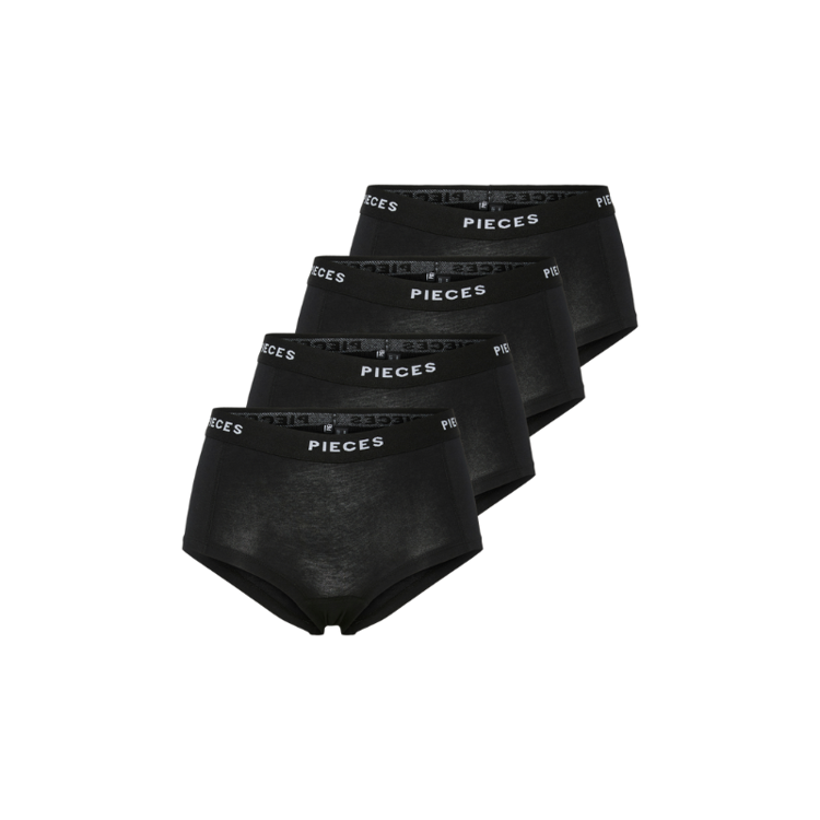 Pclogo 4-pak hipster - Black