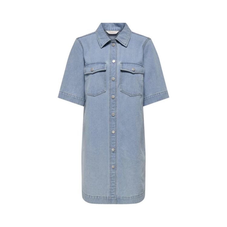 Onlbelle kjole - Light blue denim