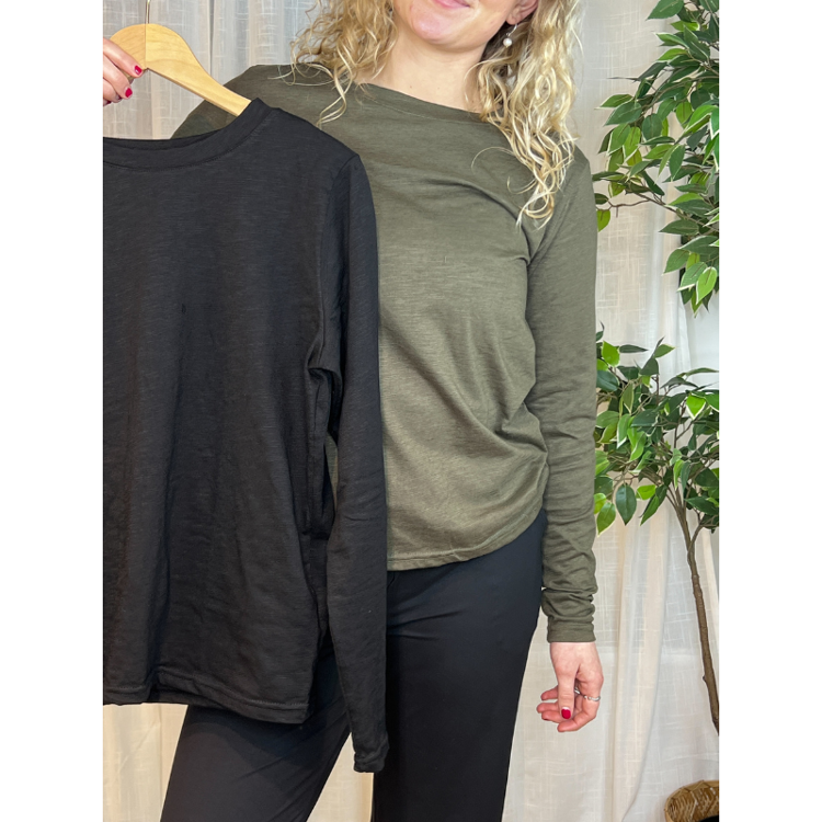 Ulla ls t-shirt - Dark army