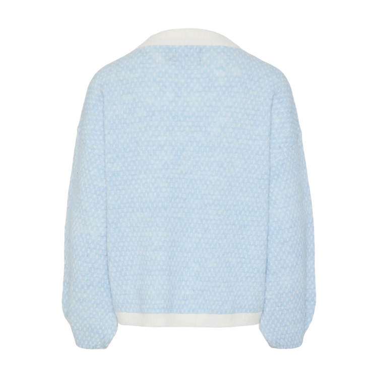 Pcdilippa strik bluse - Cashmere blue/cloud dancer