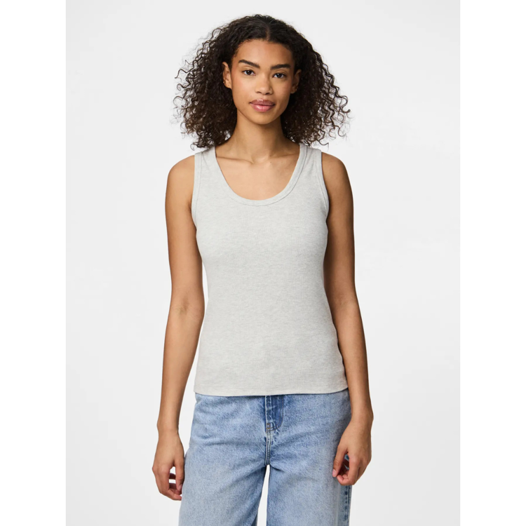 Pcmay top - Light grey melange