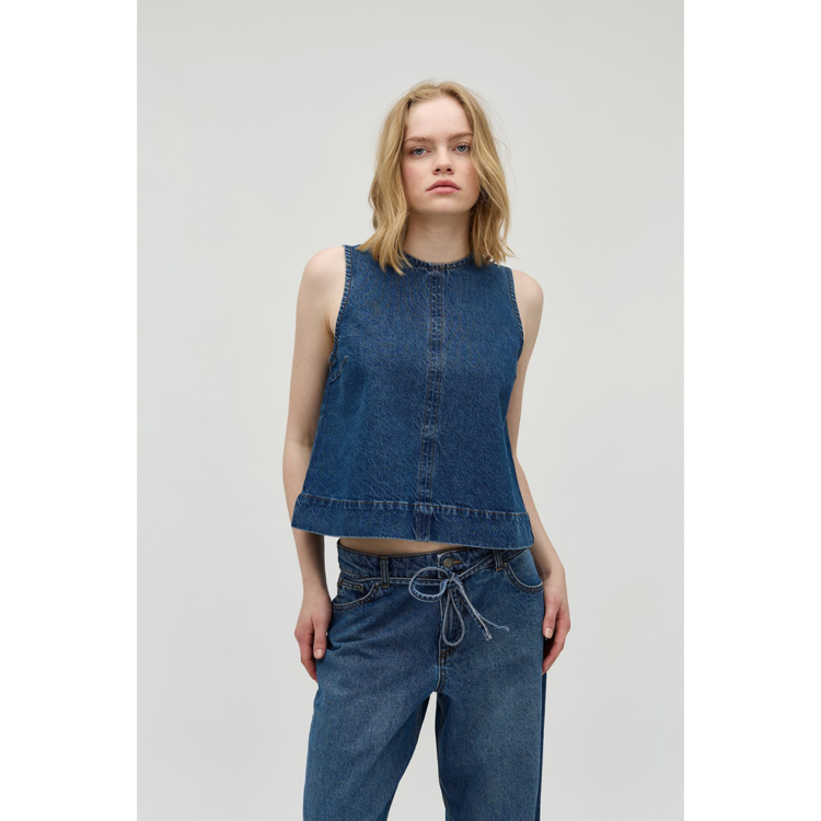 Rihne top - Vintage blue