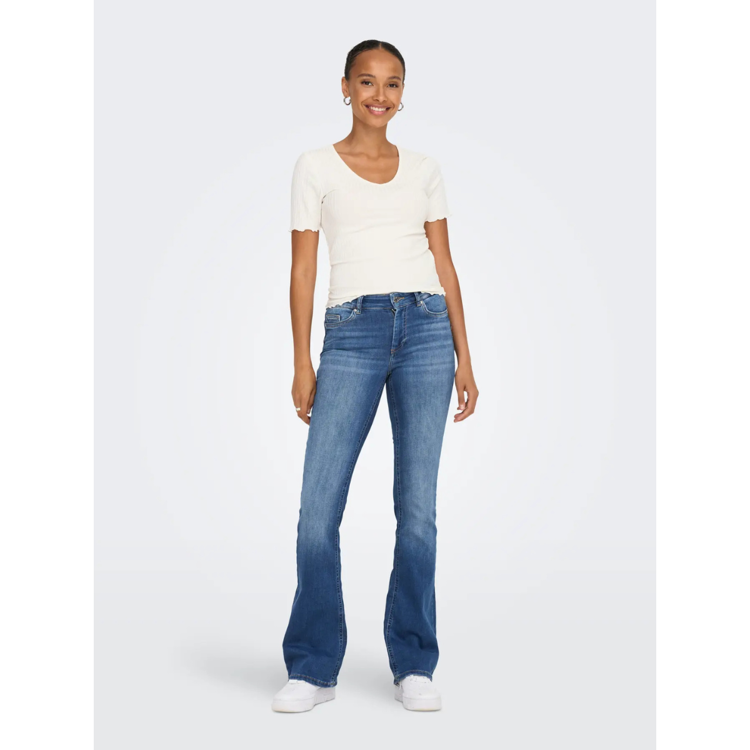 Onlblush flared - Medium blue denim