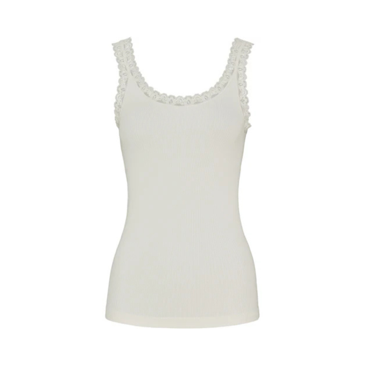 Frida rib top - Ivory