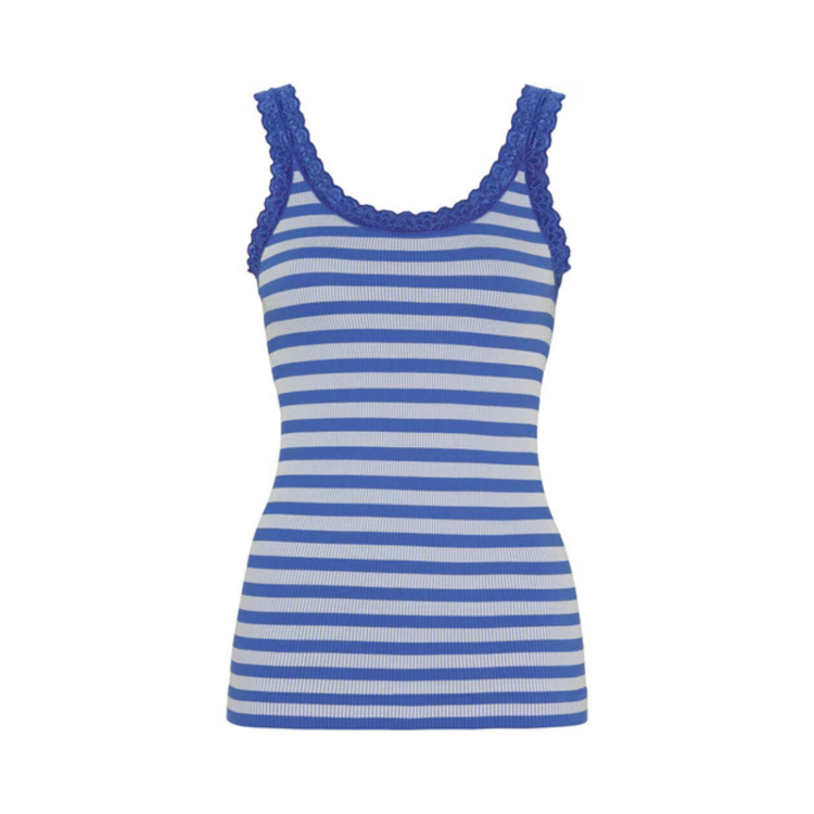 Isa rib top - Alaska/bianco