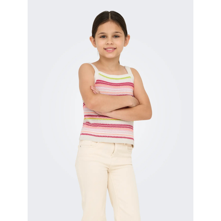 Kogbelli top - Ecru/Camelia ro