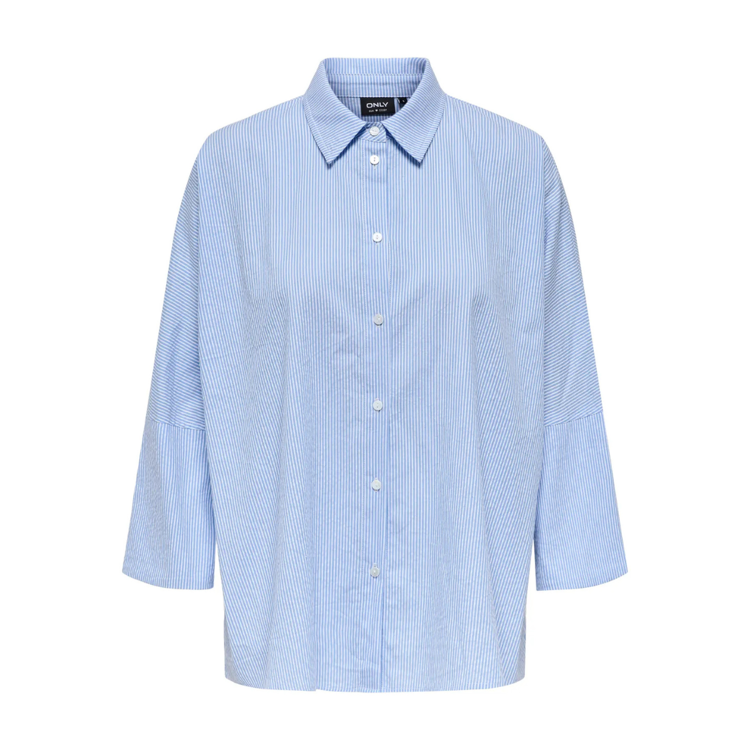 Onlaugusta skjorte - Cloud dancer/blue stripes