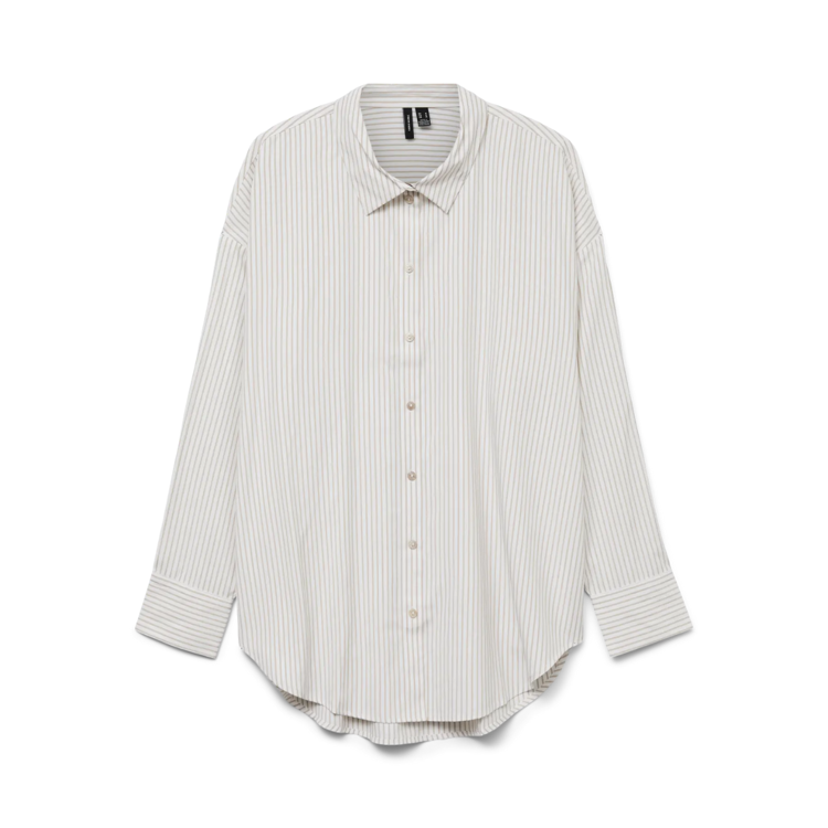 Vmnora skjorte - Bright white/silver mink