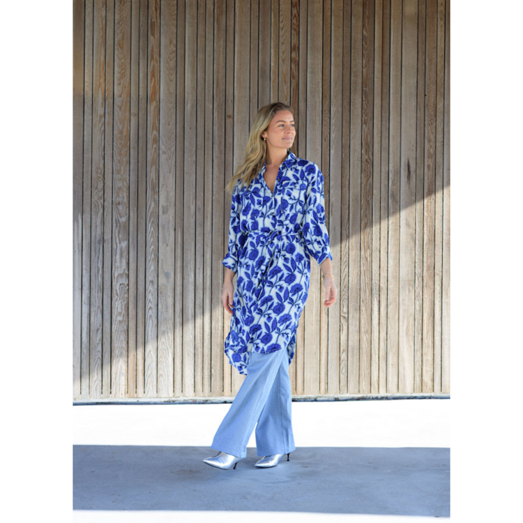 Bcluna skjorte kjole - Urban blue