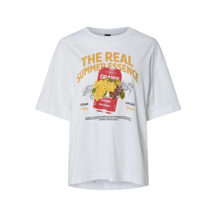 Pcclaude t-shirt - Bright white/summer essens