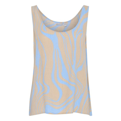 Fxavery top - Silver mink w. hydrangea