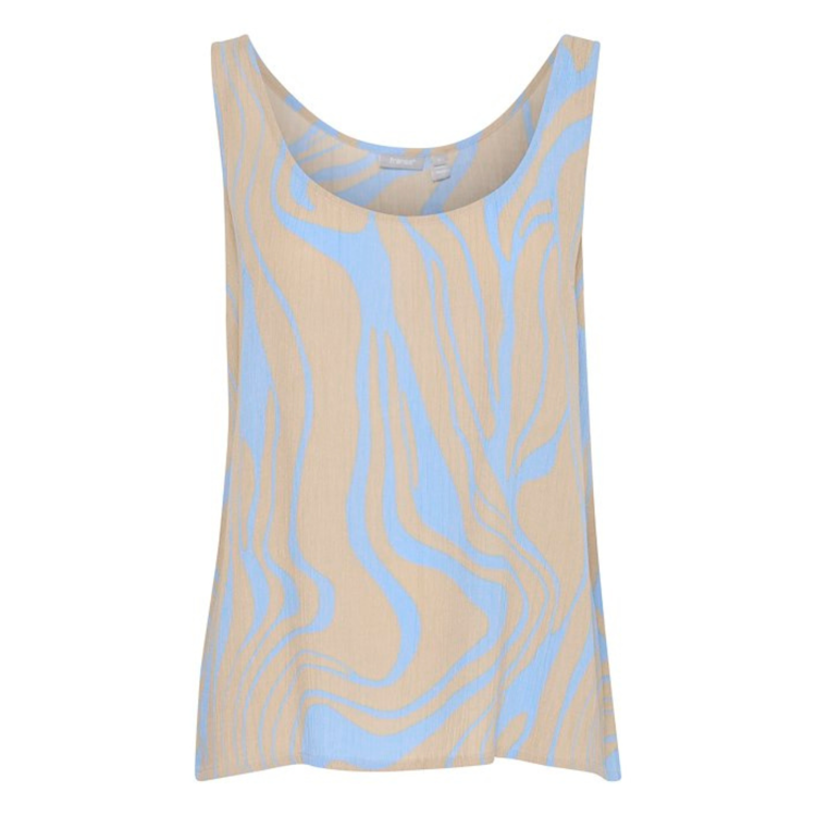 Fxavery top - Silver mink w. hydrangea