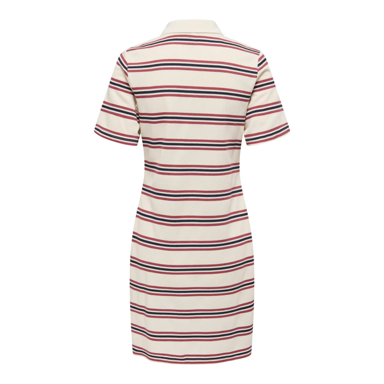 Onlevie polo kjole - Antique white/navy blaze