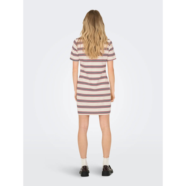 Onlevie polo kjole - Antique white/navy blaze