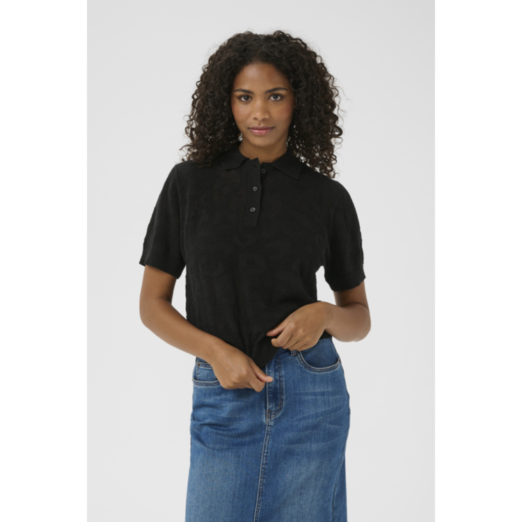 Kaabela polo bluse - Black deep