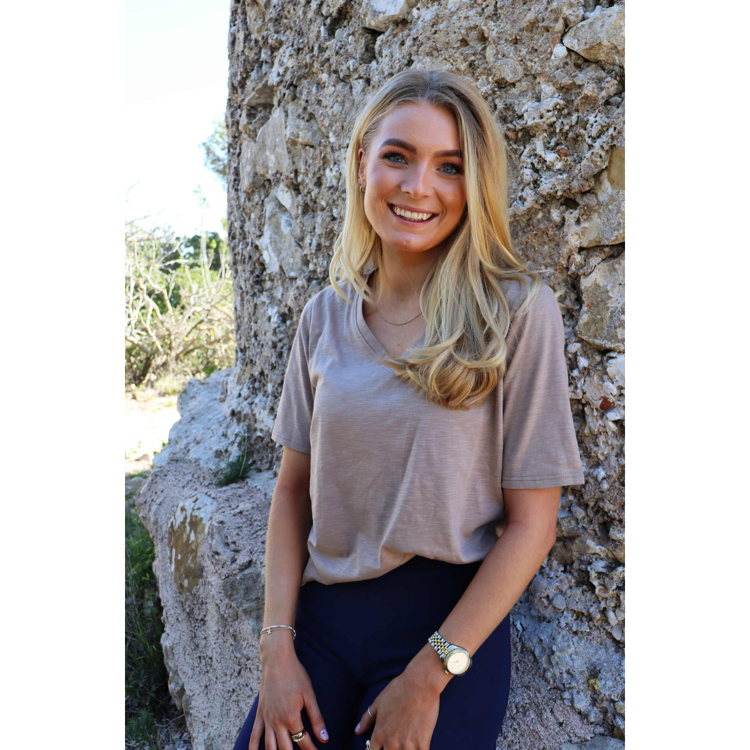 Ulla t-shirt - Dark sand