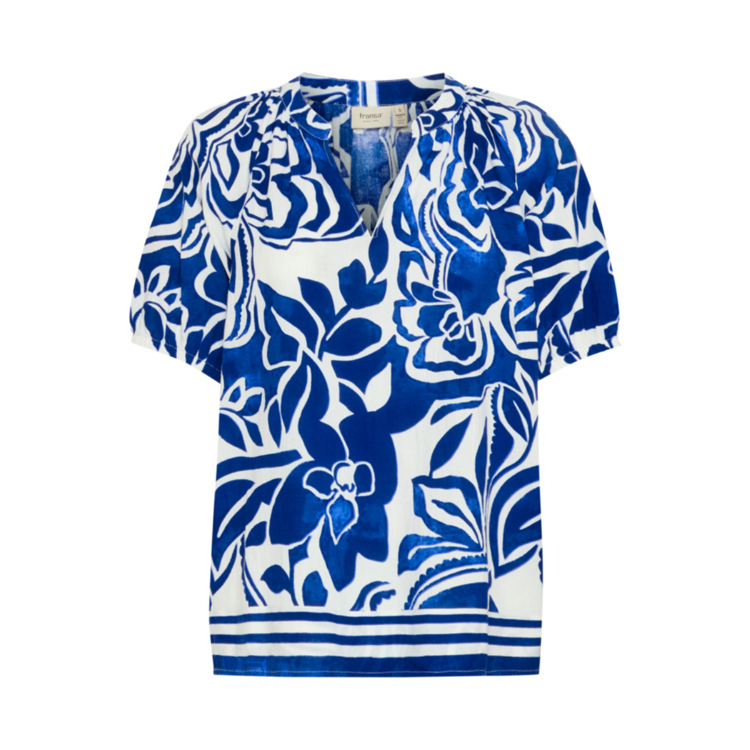 Frcora bluse - Blue lolite art
