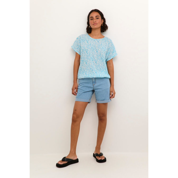 Kavicky denim shorts - Light blue washe