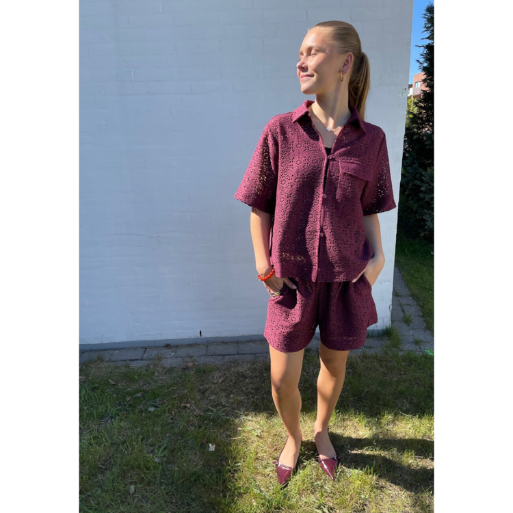 Elsia bluse - D. bordeaux