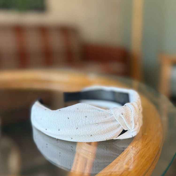 Olga hårbøjle - White