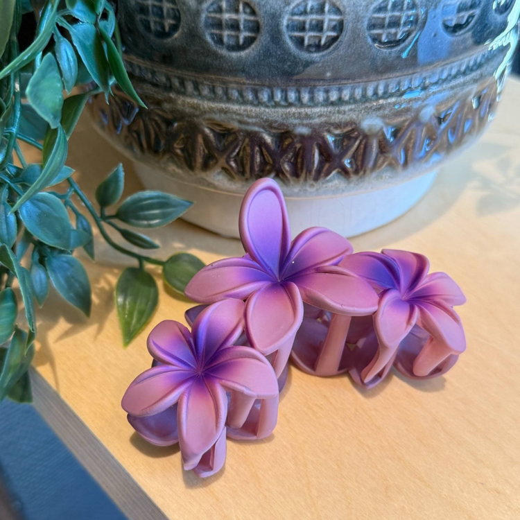 Flower mat hårklemme - Purple