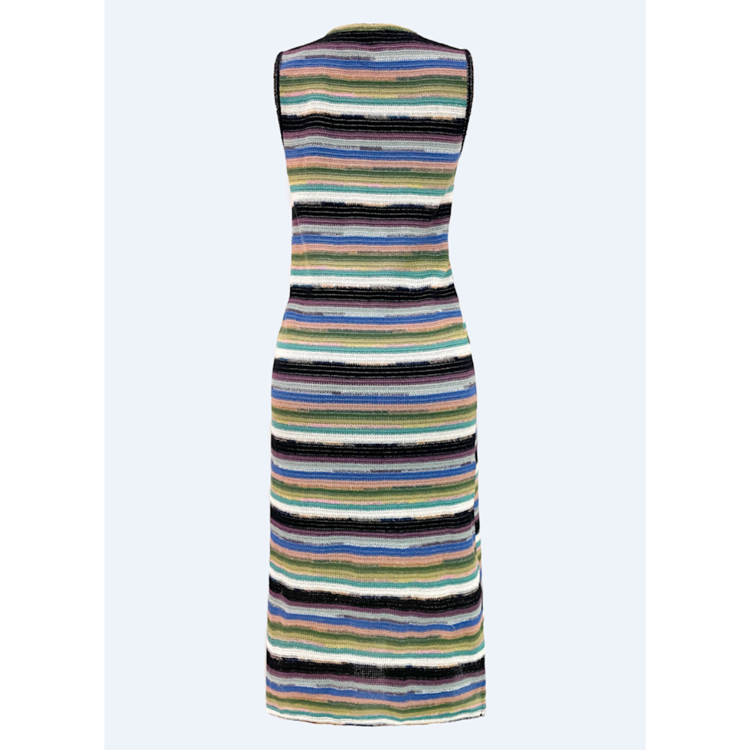 Bia kjole - Blurred multi stripe