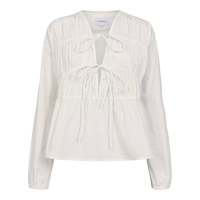 Jane tie bluse - White