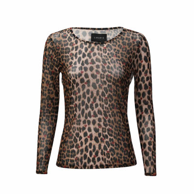 Mesh bluse - Lux leo bordeaux