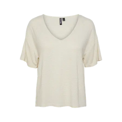 Pcbillo t-shirt - Bright white/gold lurex