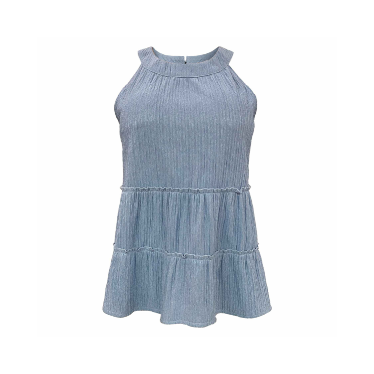 Anni top - Dusty blue