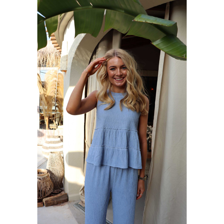 Anni top - Dusty blue