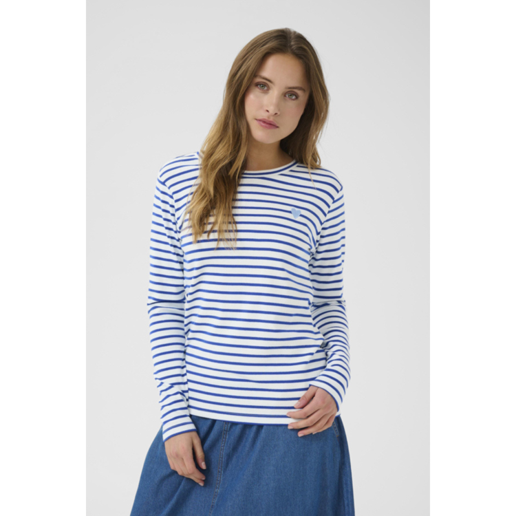 Liddy bluse - Chalk/surf the web