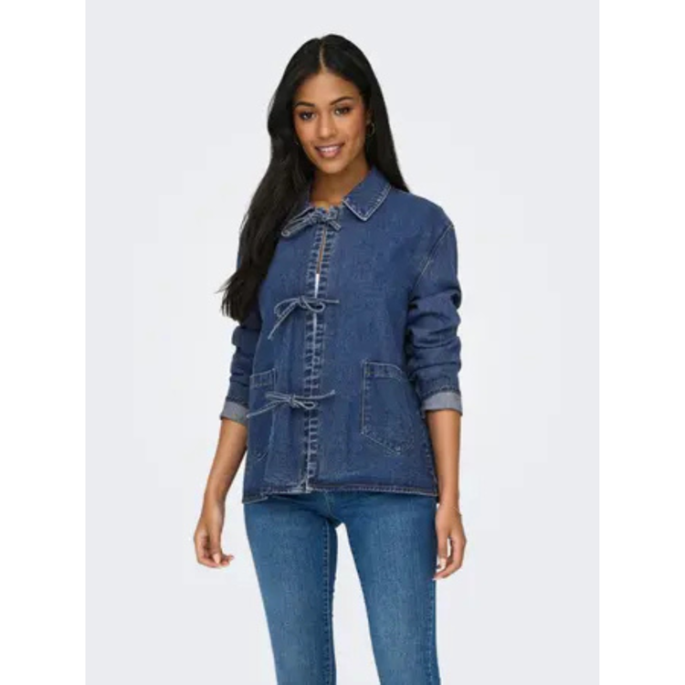 Onlthille jakke - Dark blue denim