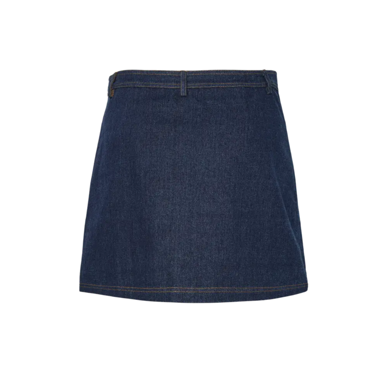 Pcfabia nederdel - Dark blue denim