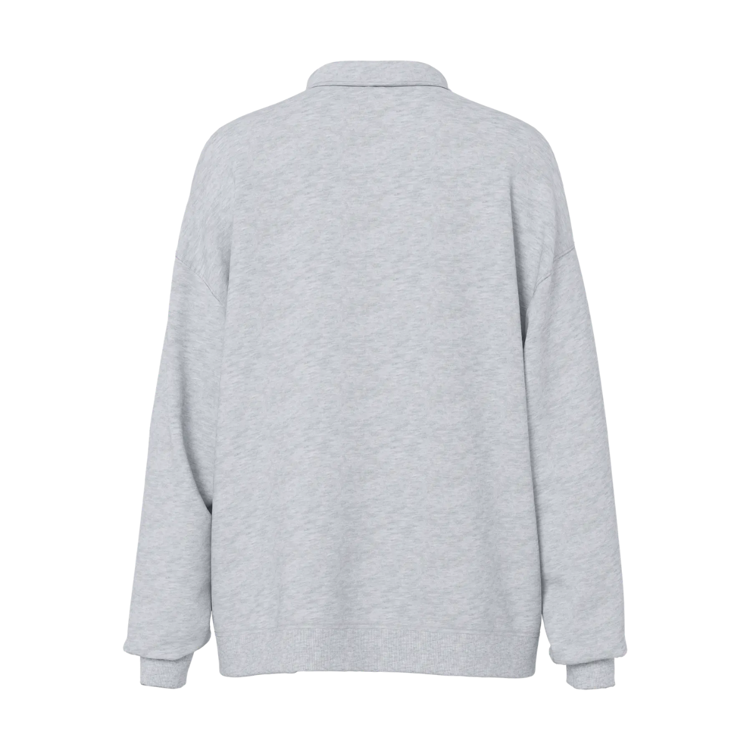 Pcalina sweat polo - Light grey melange
