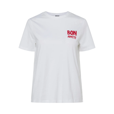Pctalia t-shirt - Bright white/bon appetit