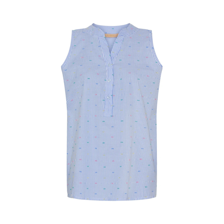 Mdcsolvej top - Sky blue print 2