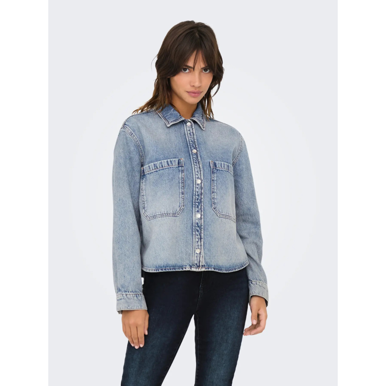 Onlcassie denim skjorte - Light blue denim