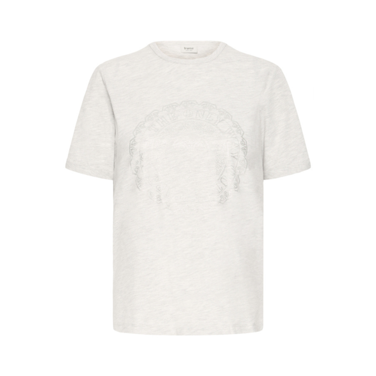 Frjasmine t-shirt - Limestone melange art