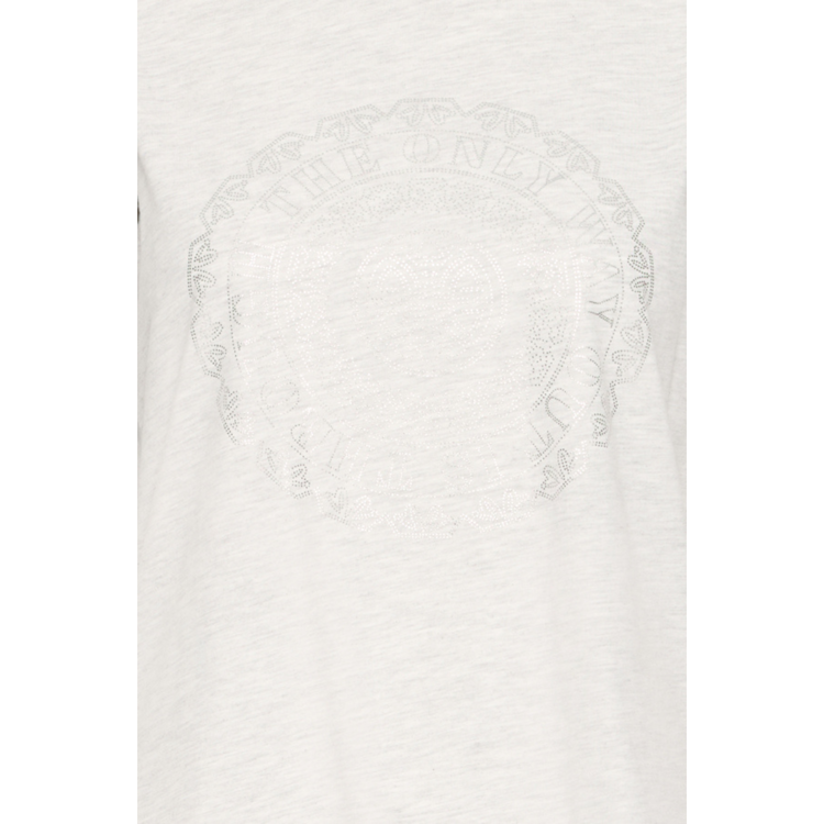 Frjasmine t-shirt - Limestone melange art