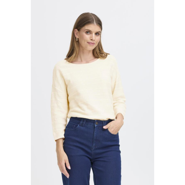 Frsinne strikbluse - Whisper white