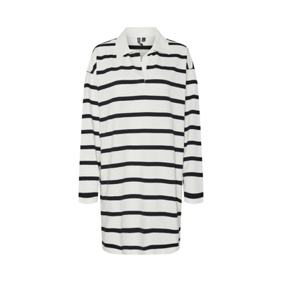 Pcnaja polo kjole - Cloud dancer/black