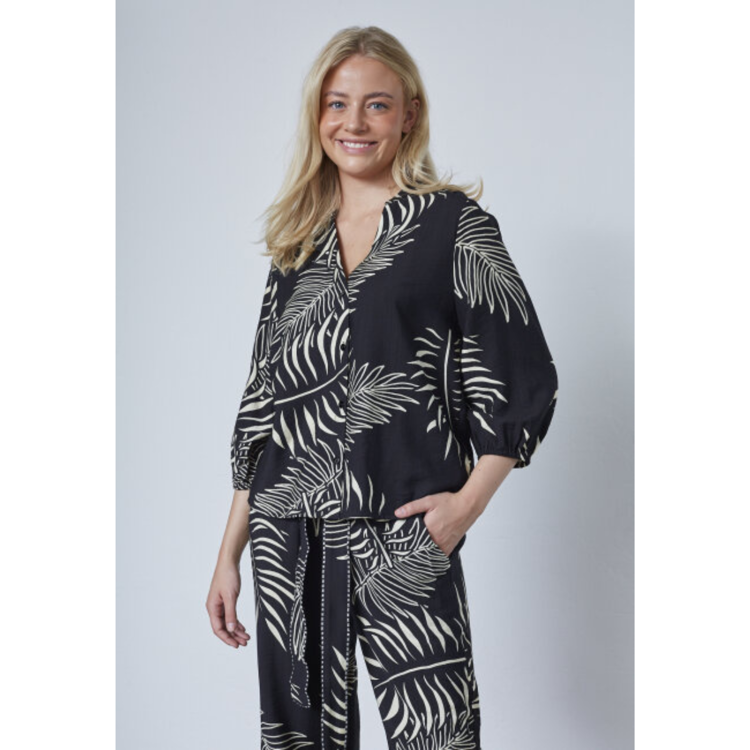 Viaba skjorte - Black leaf