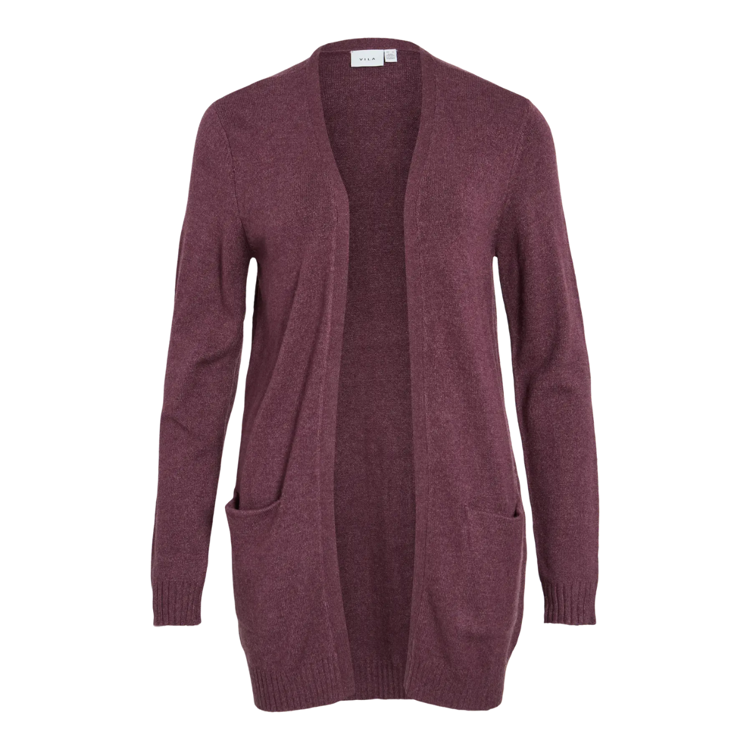 Viril cardigan - Fig/dark melange
