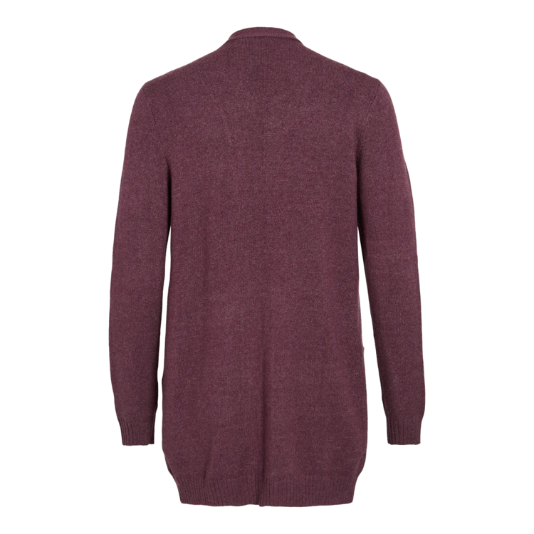 Viril cardigan - Fig/dark melange