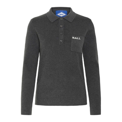 Bamarietta strik polo - Dark grey melange